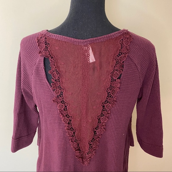 Size S | Free People Hi-Lo Lace Back Shirt - Picture 5 of 14